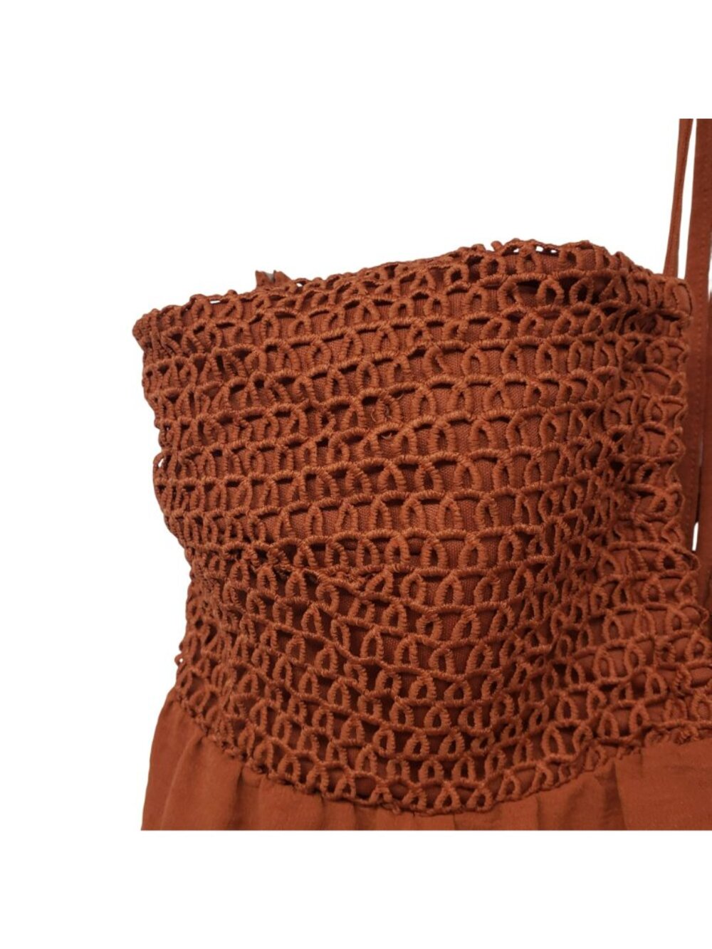 No Boundaries Halter Maxi Dress Saturn Rust Beachy Boho XL - Picture 5 of 10